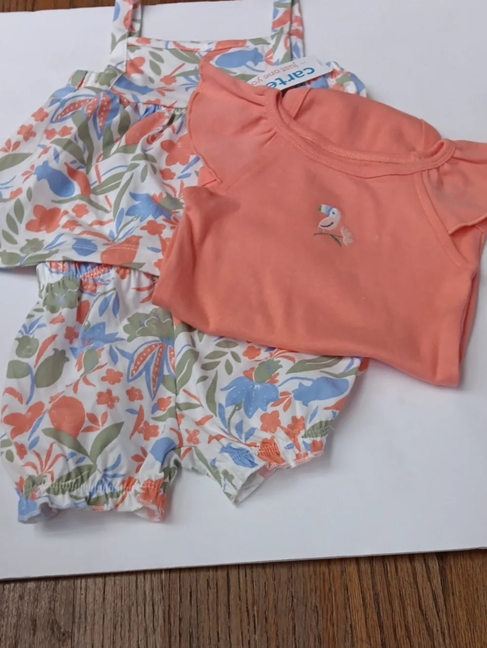 Carter's Just One You Baby Girl 12M NWT Outfits 2 Set  Bundle Lavender&Peach